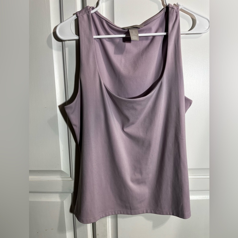 H&M Purple Tank Top with Scoop Neckline and Relaxed Fit - Picture 1 of 3